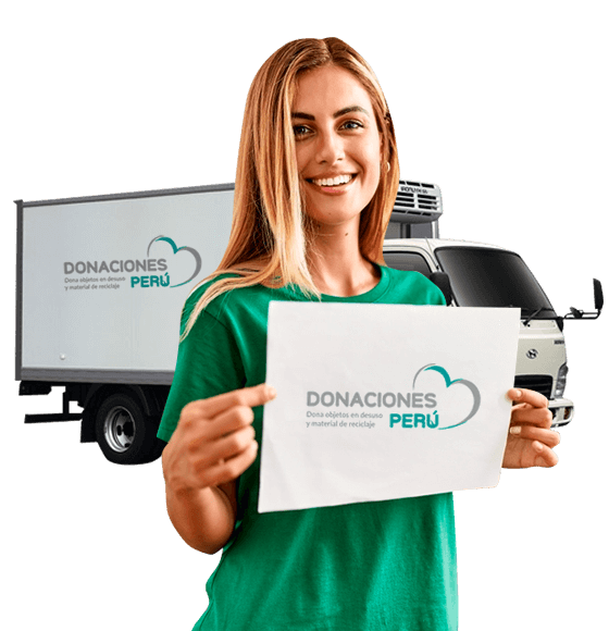 Persona apoyando a donación peru